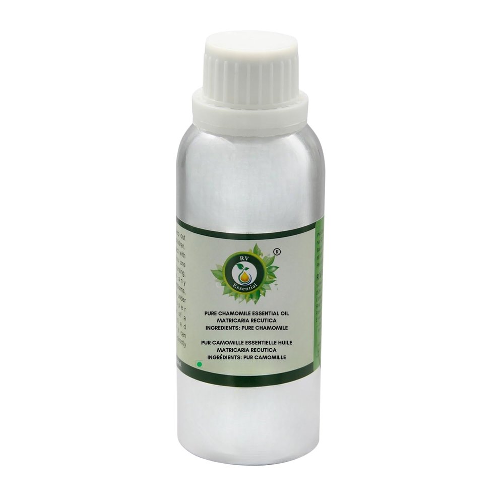 R V Essential Pure Chamomile Essential Oil 630ml (21oz)- Matricaria Recutica (100% Pure and Natural Therapeutic Grade)