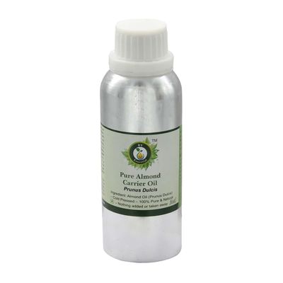 R V Essential Pure Almond Carrier Oil 1250ml (42oz)- Prunus Dulcis (100% Pure and Natural Cold Pressed)