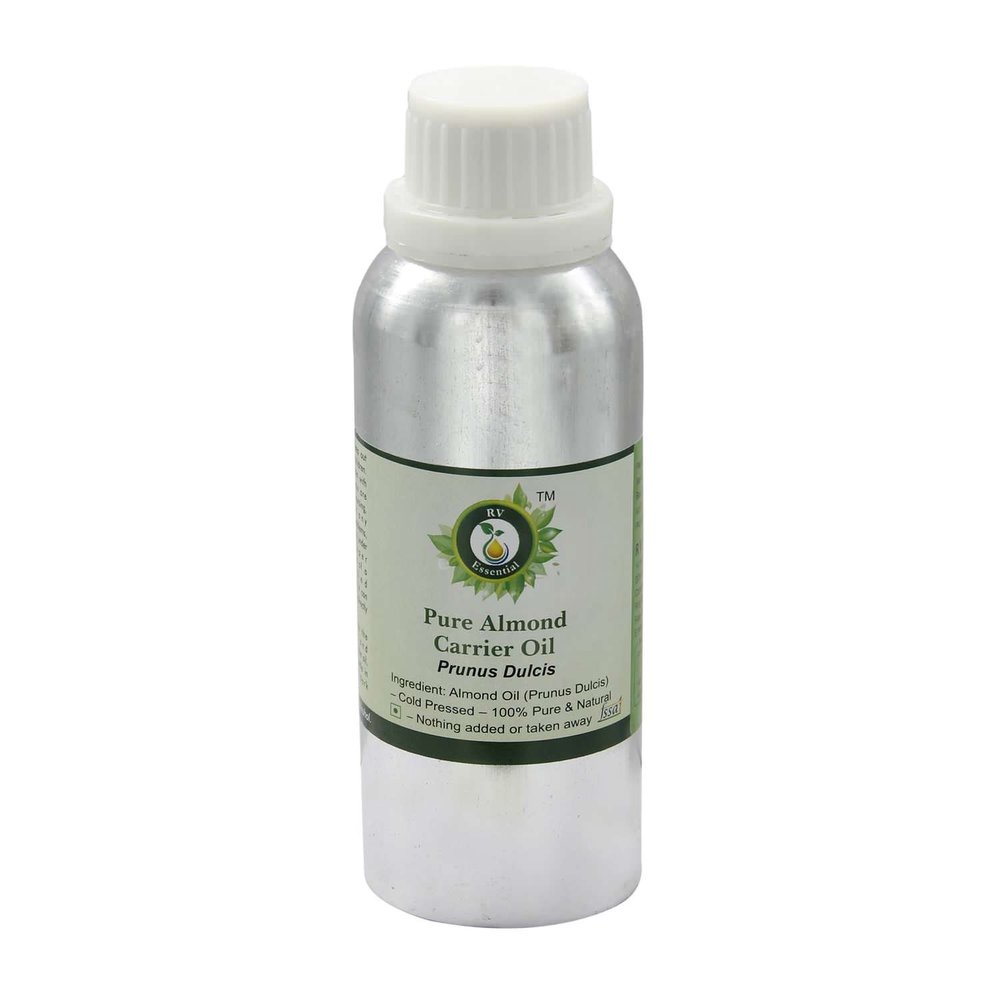 R V Essential Pure Almond Carrier Oil 1250ml (42oz)- Prunus Dulcis (100% Pure and Natural Cold Pressed)