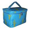 101 BEACH Fashion Print Soft Case Cosmetic Bag (Turquoise Cactus) view 2