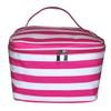 101 BEACH Fashion Print Soft Case Cosmetic Bag (Pink & White Stripe) view 2