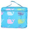 101 BEACH Fashion Print Soft Case Cosmetic Bag (Turquoise Whales) view 1