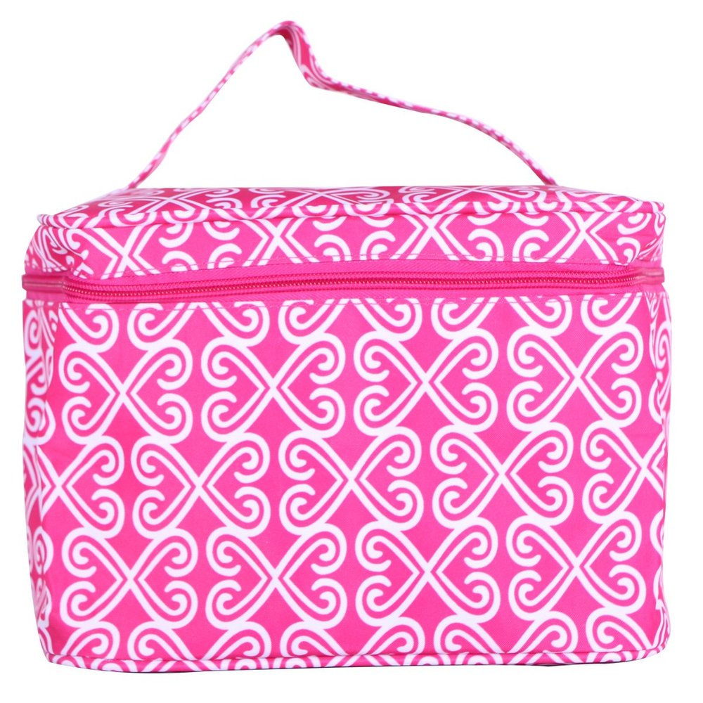 101 BEACH Fashion Print Soft Case Cosmetic Bag (Pink Twist)
