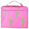 101 BEACH Fashion Print Soft Case Cosmetic Bag (Pink Cactus) view 1