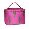 101 BEACH Fashion Print Soft Case Cosmetic Bag (Pink Cactus) view 2