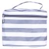 101 BEACH Fashion Print Soft Case Cosmetic Bag (Gray & White Stripe) view 1