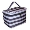 101 BEACH Fashion Print Soft Case Cosmetic Bag (Gray & White Stripe) view 3