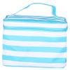 101 BEACH Fashion Print Soft Case Cosmetic Bag (Aqua & White Stripe) view 1