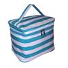 101 BEACH Fashion Print Soft Case Cosmetic Bag (Aqua & White Stripe) view 3