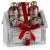 Birthday Gifts from Son, Home Spa Gift Basket, 8pc Bath & Body Set for Women & Men, Exotic Pomegranate Scent, Shower Gel, Bubble Bath, Lotion, Bath Salt, Body Scrub, Towel, Cosmetic Bag & Wood Case view 1