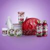 Birthday Gifts from Son, Home Spa Gift Basket, 8pc Bath & Body Set for Women & Men, Exotic Pomegranate Scent, Shower Gel, Bubble Bath, Lotion, Bath Salt, Body Scrub, Towel, Cosmetic Bag & Wood Case view 2