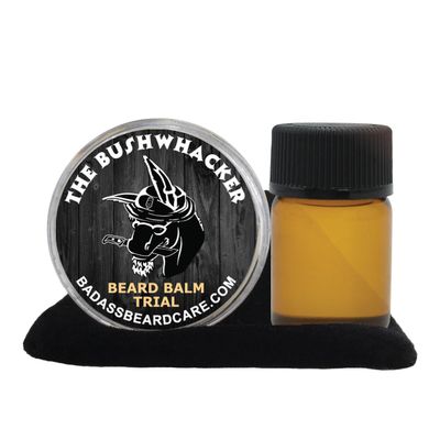 Badass Beard Care Beard Oil and Balm Trial Pack For Men - The Bushwhacker Scent - Natural Ingredients, Keeps Beard and Mustache Full, Soft and Healthy, Reduce Itchy & Promote Healthy Growth
