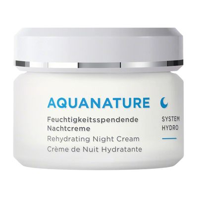 ANNEMARIE BRLIND - AQUANATURE Rehydrating Night Cream - Papyrus and Glasswort Extracts for Lasting Hydration - Nourishes, Regenerates, Rehydrates - 1.69 Fl Oz