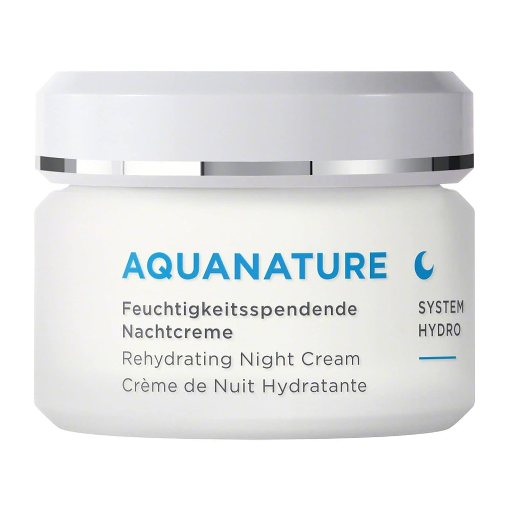 ANNEMARIE BRLIND - AQUANATURE Rehydrating Night Cream - Papyrus and Glasswort Extracts for Lasting Hydration - Nourishes, Regenerates, Rehydrates - 1.69 Fl Oz