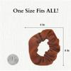 12 Pack Solid Hair Ties Scrunchies (Camel) view 4