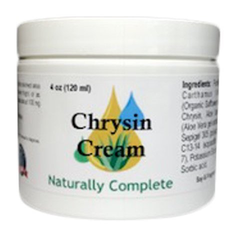Naturally Complete Chrysin Cream 4 oz. Jar | for Men and Women | Non-GMO | Unscented | Soy-Free | Made in The USA
