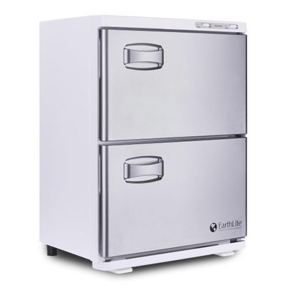EarthLite UV Hot Towel Cabinet with Large Double Doors, White
