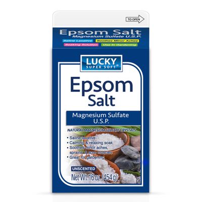 Lucky Super Soft Magnesium Sulfate U.S.P. Epsom Salt, 16 Ounce