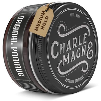 Charlemagne Original Hair Pomade for Men, Old School Scent - Water-Based Styling Pomade Hair Cream for Men - Developed by Barbers, Made in Germany (100 ml (Pack of 1), Light Hold)