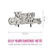 Merry Christmas Motto Cake Topper Silver view 3
