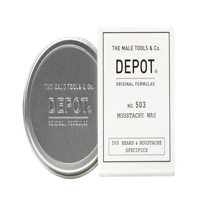 DEPOT No. 503 Moustache Wax 30ml  Flexible Hold & Styling with Jojoba Oil & Beeswax for Grooming, Shaping, Defining & Soft, Manageable Facial Hair