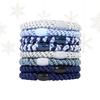 Blue and Grey Hair Ties for Thick Hair, Grab & Go Ponytail Holders, 8 Pack, Indigo, Thick No-Crease Bands with Strong Hold, Damage-Free Design, Cool Neutral Mix | L. Erickson view 1