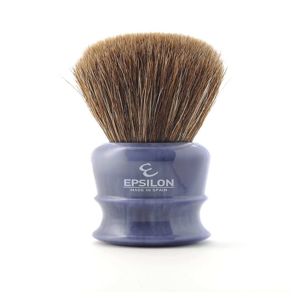 Epsilon Shaving Brush Horse Brown Blue 26 mm, nico, Standard
