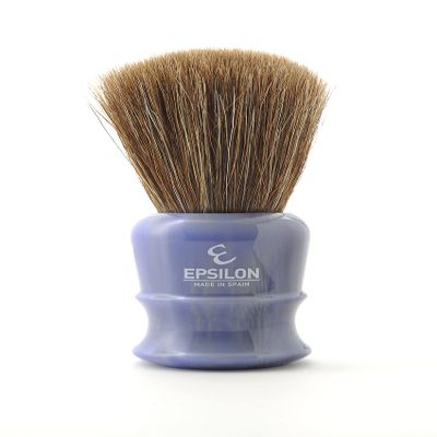 Epsilon Brown Horse Shaving Brush Fan Shape Blue 26 mm, nico, Standard