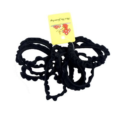 HAND Fun and Funky Kids Black Hairband Hair Loops - Pack of 10