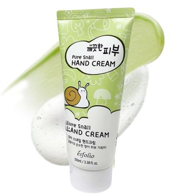 esfolio Pure Skin Snail Hand Cream Deep Moisturizing & Restoring Hand Lotion with Snail Mucin, Hydrating & Nourishing for Dry Skin Non-Greasy, Fast Absorbing (3.38 OZ/100ML)