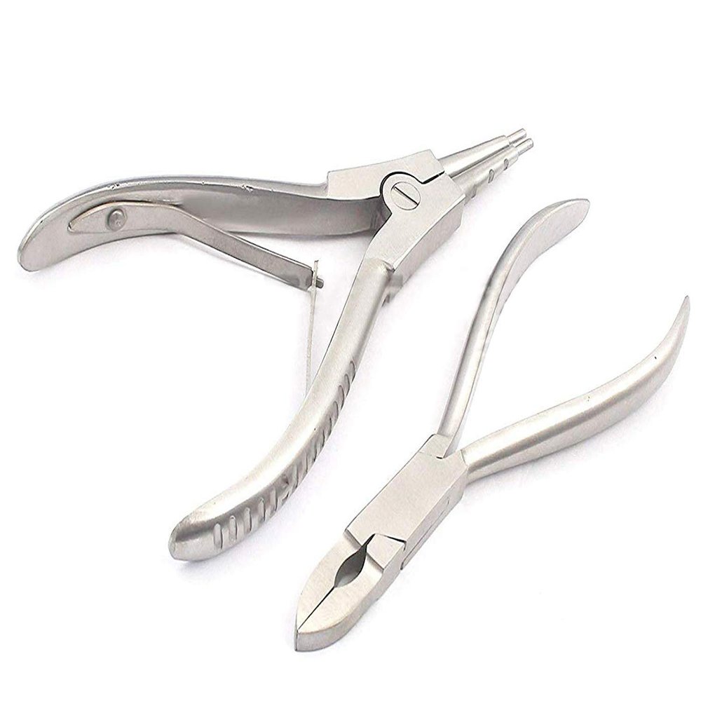 Odontomed2011 Body Piercing Tools Ring Opening Pliers 7" & Closing Pliers Forceps 5 1/2" Stainless Steel Professional Ear Belly Nose Tongue Lip Eyebrow ODM