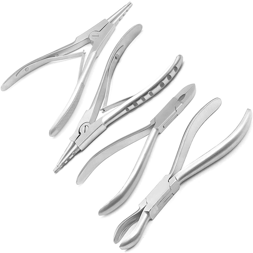 OdontoMed2011 Body Piercing 6 1/2" & 7" Ring Opening Large Gauge Ring Closing 6" & Small 5 1/2" Forceps Pliers Stainless Steel Professional Septum Ear Nipple Belly Nose Tongue Lip Navel Eyebrow ODM
