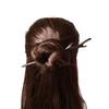 FANTAC CRAFTS 2 Pieces Ebony Black Wood Hair Stick Handmade Carved Hairpin Deer Antler Shape Hair Accessories Chignon Bun Updo Pin (2 Pieces Hair Sticks) view 2