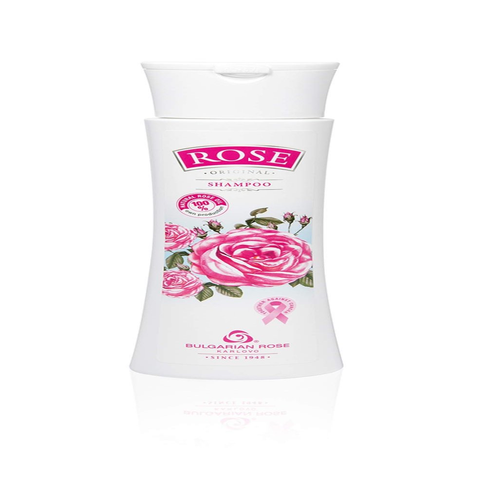 Bulgarian Rose Shampoo with Natural Rose Oil and Water, Soothes, Replenishes Hydration, Moisturizing Shampoo for All Hair Types, Safe for Color-Treated Hair, Paraben & Dye-Free