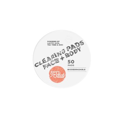 31st State Clearing Pads Face & Body, Teen Acne Wipes. Vegan, Paraben Free, Gluten Free. 50 wipes