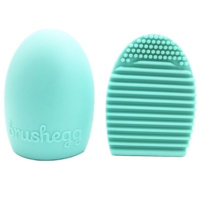 1PC Makeup Brush Washing Cleaner Scrubber Board Brushe Egg Cosmetics Brushes Clean Tools (Green)