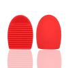1PC Makeup Brush Washing Cleaner Scrubber Board Brushe Egg Cosmetics Brushes Clean Tools (Red) view 1
