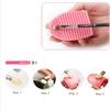 1PC Makeup Brush Washing Cleaner Scrubber Board Brushe Egg Cosmetics Brushes Clean Tools (Red) view 2