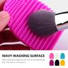 1PC Makeup Brush Washing Cleaner Scrubber Board Brushe Egg Cosmetics Brushes Clean Tools (Red) view 4