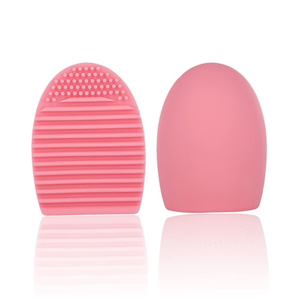 1PC Makeup Brush Washing Cleaner Scrubber Board Brushe Egg Cosmetics Brushes Clean Tools (Pink)