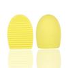 1PC Makeup Brush Washing Cleaner Scrubber Board Brushe Egg Cosmetics Brushes Clean Tools (Yellow) view 1