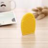 1PC Makeup Brush Washing Cleaner Scrubber Board Brushe Egg Cosmetics Brushes Clean Tools (Yellow) view 2