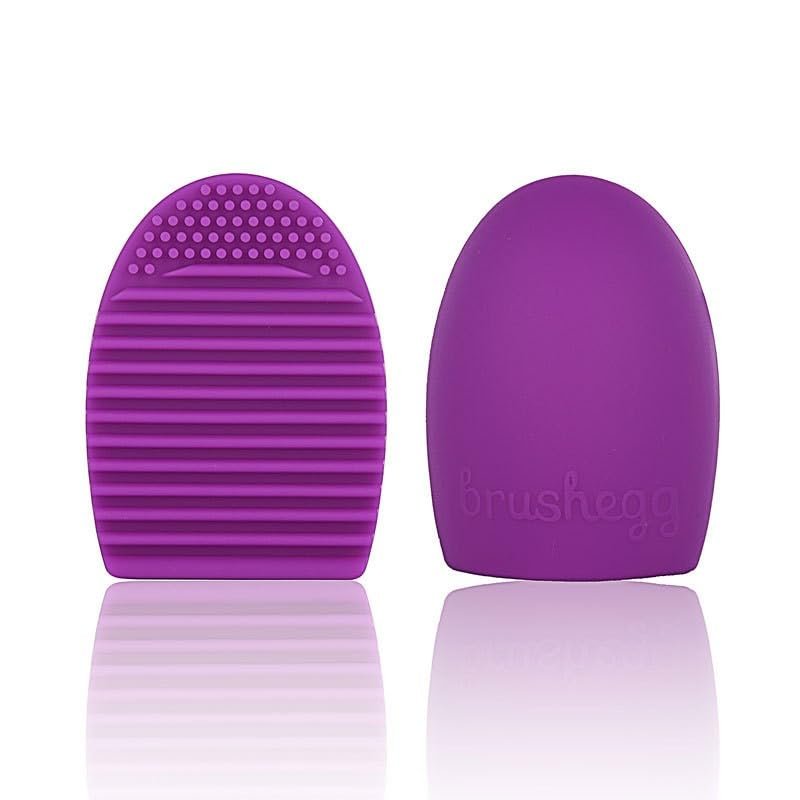 1PC Makeup Brush Washing Cleaner Scrubber Board Brushe Egg Cosmetics Brushes Clean Tools (Dark Purple)