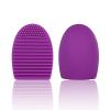 1PC Makeup Brush Washing Cleaner Scrubber Board Brushe Egg Cosmetics Brushes Clean Tools (Dark Purple) view 1