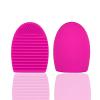 1PC Makeup Brush Washing Cleaner Scrubber Board Brushe Egg Cosmetics Brushes Clean Tools (Rose Red) view 1