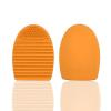 1PC Makeup Brush Washing Cleaner Scrubber Board Brushe Egg Cosmetics Brushes Clean Tools (Orange) view 1