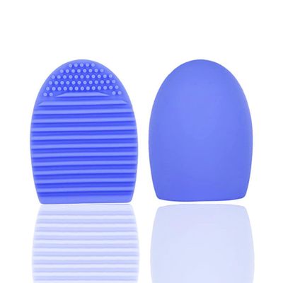 1PC Makeup Brush Washing Cleaner Scrubber Board Brushe Egg Cosmetics Brushes Clean Tools (Sky Blue)