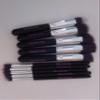 Professional Kabuki soft synthetic makeup brush set with vegan leather PU brush roll case. / Cosmetic brushes for a flawless beauty. view 2