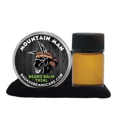 Badass Beard Care Beard Oil and Balm Trial Pack For Men - Mountain Man Scent - Natural Ingredients, Keeps Beard and Mustache Full, Reduce Itchy, Flaky Skin, Promote Healthy Growth