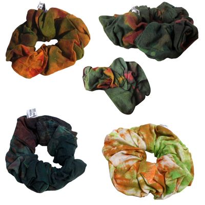 Full Funk Bulk TieDye Scrunchy Elastic Hair Band Hair Tie Mixed Colours 12 pcs Pack of 12